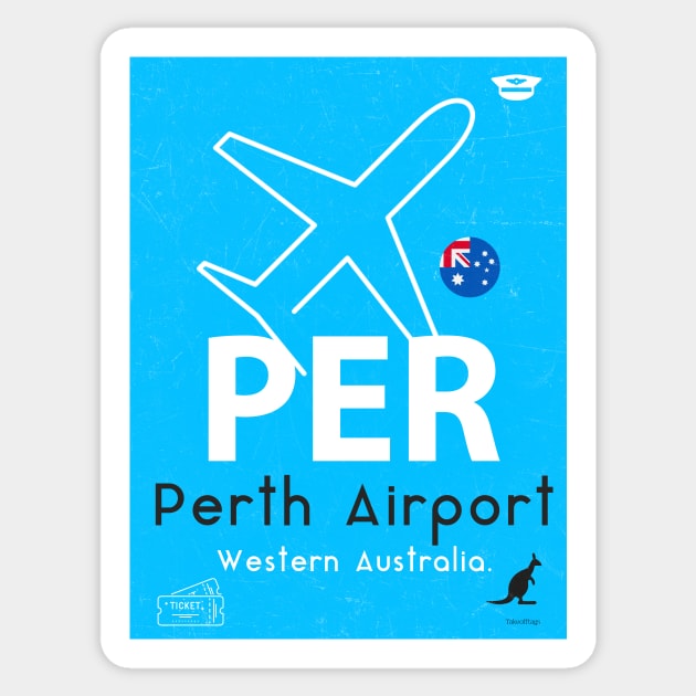 PER airport b Sticker by Woohoo